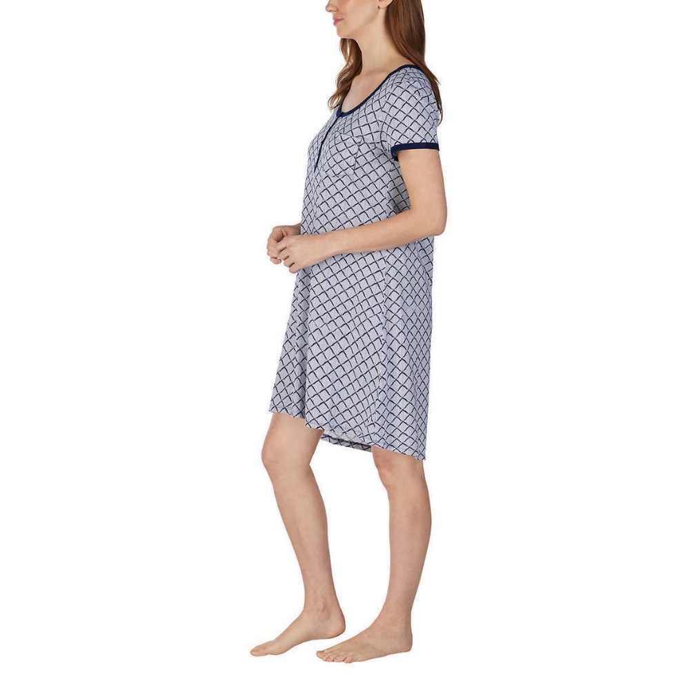 Jane and Bleecker Womens Henley Sleepshirts 2 Pack - Picture 6 of 8